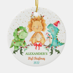 Dinosaurio de Ornamento de Navidad para el bebé