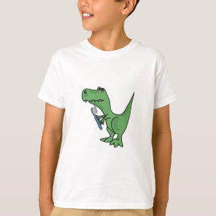 Dinosaurio de T-Rex del ANUNCIO con una camiseta