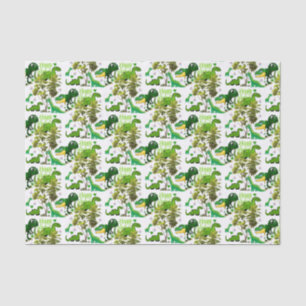 Dinosaurio del Papel Tejido Feliz Cumpleaños