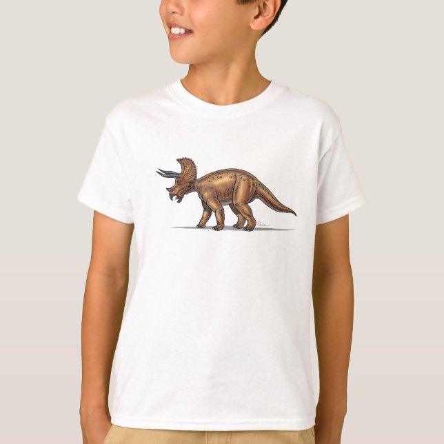 Dinosaurio del Triceratops de la camiseta de los (Anverso)
