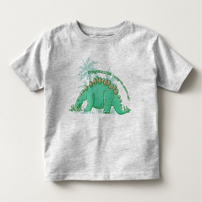 Dinosaurio dice camiseta para niños Stegosaurus (Anverso)