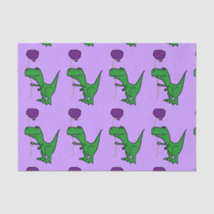 Dinosaurio divertido de T-rex con el papel seda