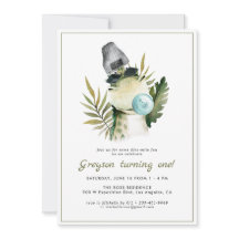 Dinosaurio elegante | Invitación a la fiesta de cu