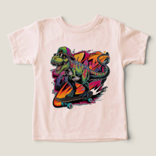 Dinosaurio en una tabla de patinaje