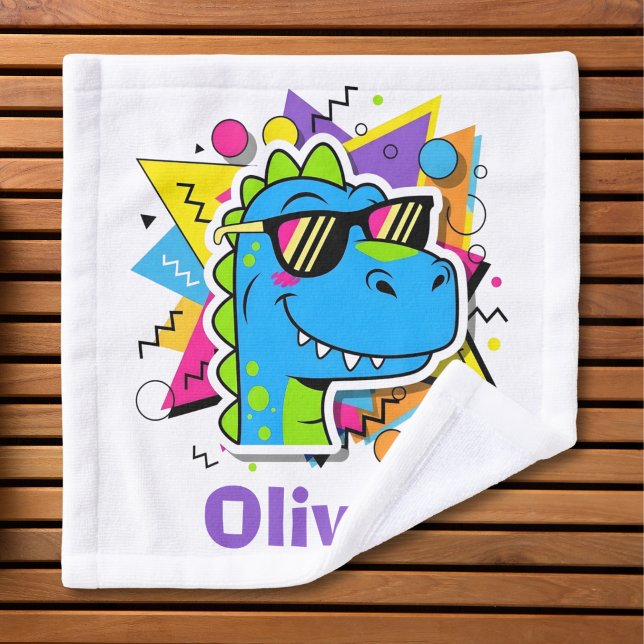 Dinosaurio funky de los 90 con gafas de sol geomét (Subido por el creador)