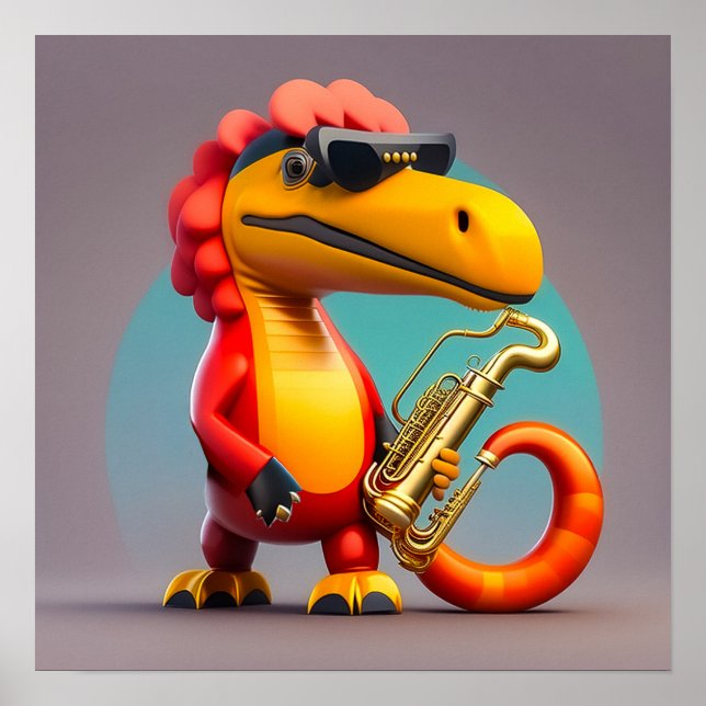 Dinosaurio Guay - Impresión artística (Frente)