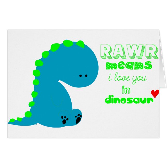 Dinosaurio lindo RAWR (Anverso (Horizontal))