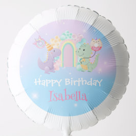 Dinosaurio lindo Unicornio globo arcoiris Niño cum