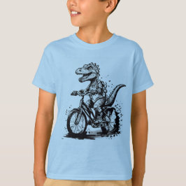 Dinosaurio moderno en camiseta básica para niños e