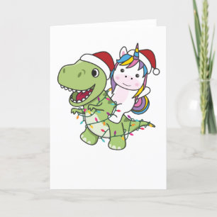 Dinosaurio Navidad Unicornio Invierno T-Rex Dino