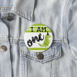 Dinosaurio Primer botón de cumpleaños Dinosaurio T