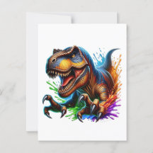 Dinosaurio Roar-Alguna, tarjeta divertida T-Rex Di