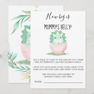 Dinosaurio rosa verde qué grande es el Belly de ma