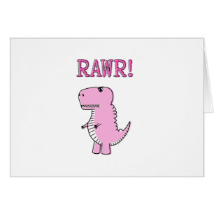 Dinosaurio T-Rex, Personalizado Rosa Cuto Y Enojad