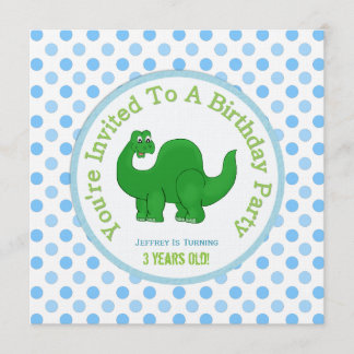 Dinosaurio y lunar: Invitación del fiesta