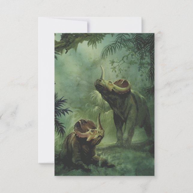 Dinosaurios antiguos, Centrosaurus en la selva (Anverso)