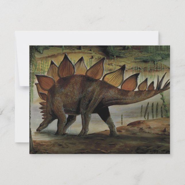 Dinosaurios antiguos, Stegosaurus, cola con púas (Anverso)