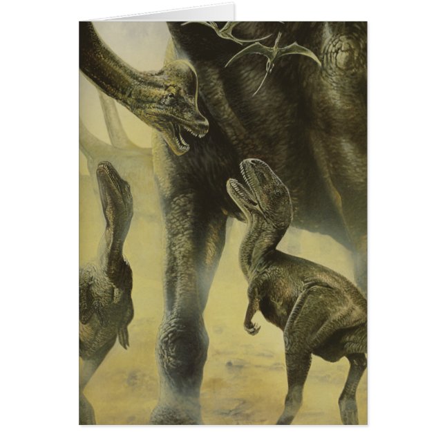 Dinosaurios antiguos, Torvosaurus y Brachiosaurus (Frente)