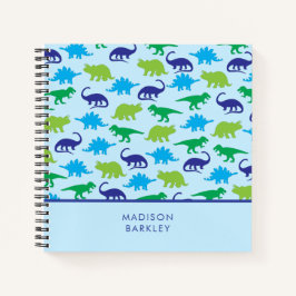 Dinosaurios Azules Cuaderno para Niños