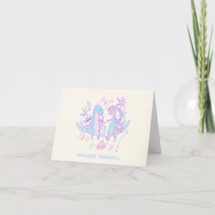 Dinosaurios Bailarines de Pastel Morado Azul Perso