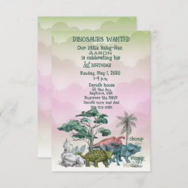 Dinosaurios buscan la primera invitación de cumple
