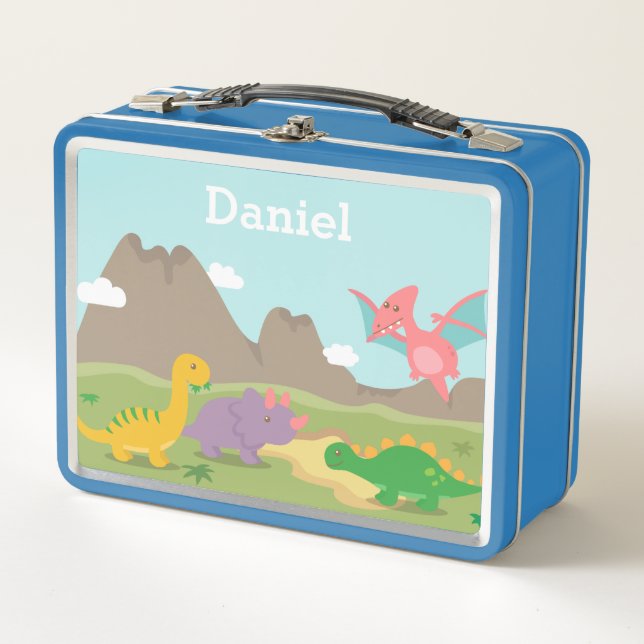 Dinosaurios Coloridos Divertidos Personalizados pa (Anverso)
