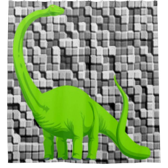 Dinosaurios de cortina de ducha (Anverso)