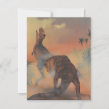 Dinosaurios de época, invitación a fiesta de cumpl