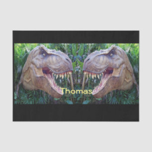 Dinosaurios de papel de tejido decorativo Thomas
