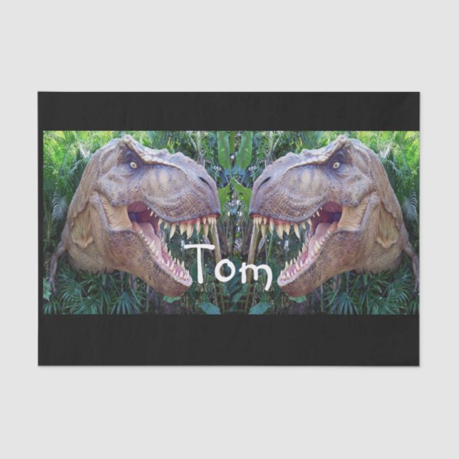 Dinosaurios de papel decorativo (Anverso)