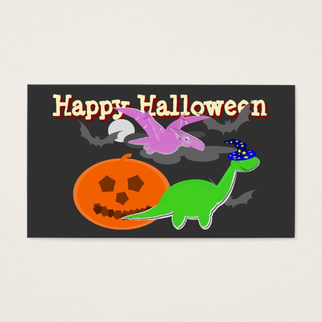 Dinosaurios fantasmales tarjetas de Halloween (Frente)