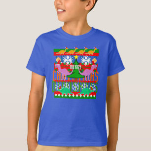Dinosaurios feos del modelo del suéter del navida