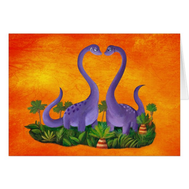 Dinosaurios lindos y románticos (Anverso (Horizontal))