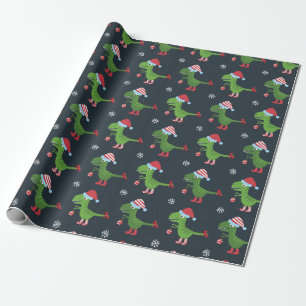 Dinosaurios navidades Papel de envolvimiento