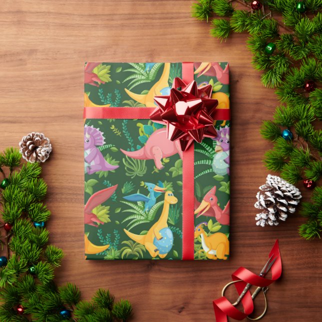 ¡Dinosaurios! Papel de ajuste (Regalo de vacaciones)