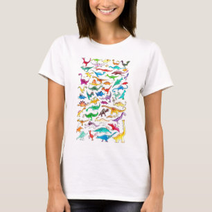 "Dinosaurios para camiseta para mujer del ajuste