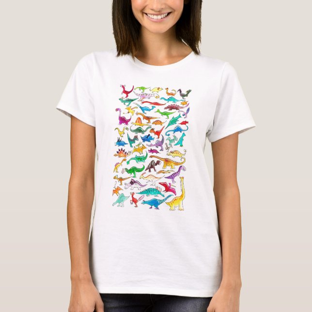 "Dinosaurios para camiseta para mujer del ajuste (Anverso)