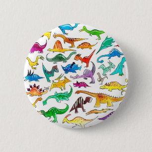 "Dinosaurios para insignia del botón de los