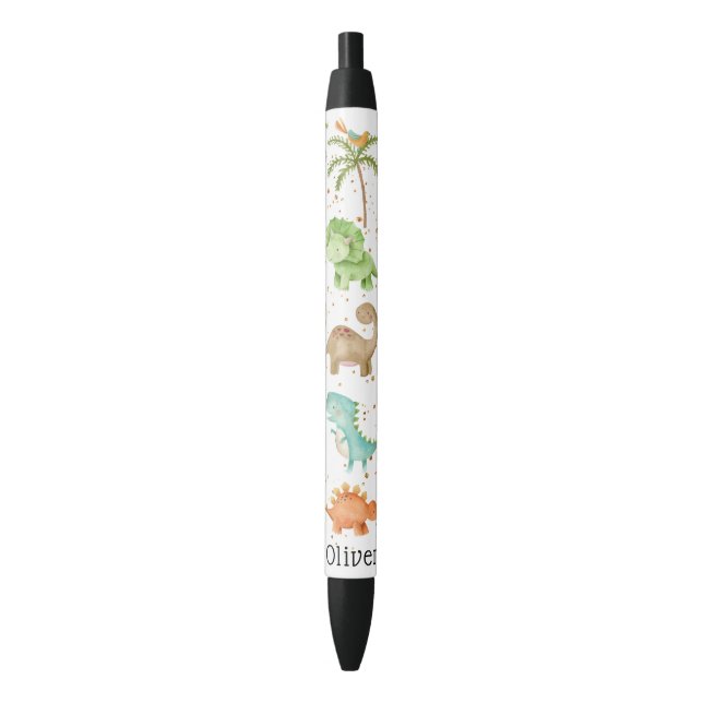 Dinosaurios personalizados Niños Pluma de tinta ne (Frente vertical)