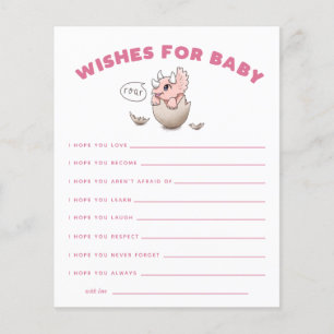 Dinosaurios rosados con tarjeta para bebé