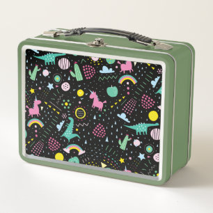 Dinosaurios Unicornios y una caja de almuerzo más