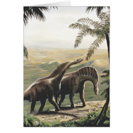 Dinosaurios vintage, Amargasaurus con Palmeras
