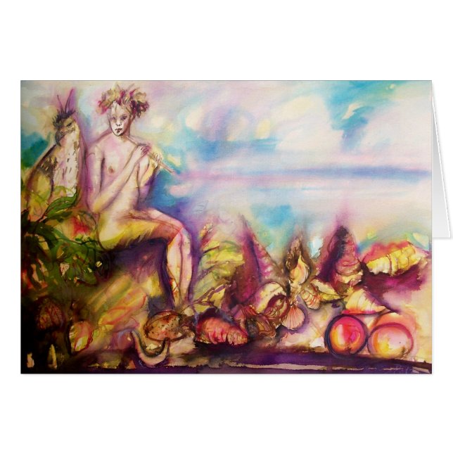 DIONYSUS, jugar a la flauta con cáscaras de mar y  (Anverso (Horizontal))