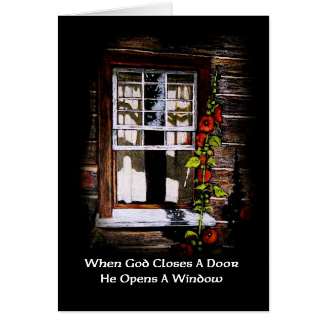 Dios Abre Una Ventana: Rústica Ventana De Cabina:  (Frente)