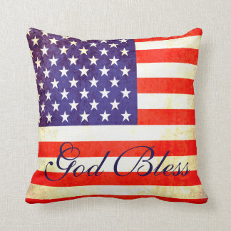 Dios bendice la almohada de la bandera de América