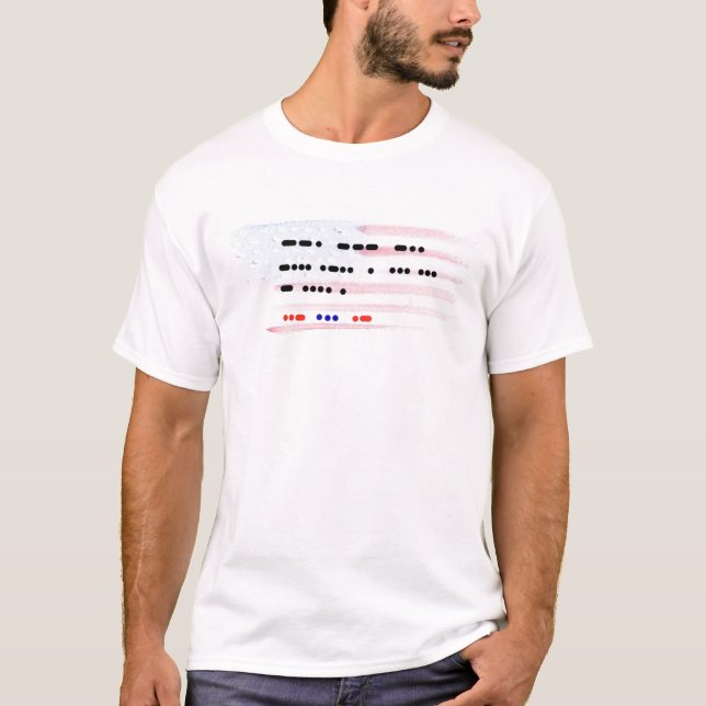 Dios bendice la camisa del código Morse de los (Anverso)