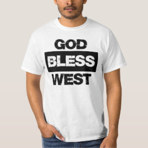 Dios bendice la camiseta del oeste