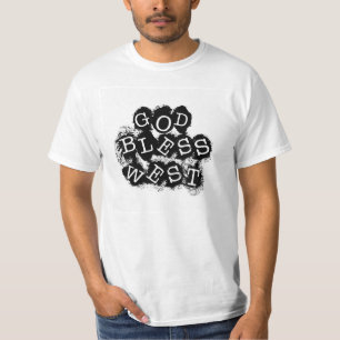 Dios bendice la camiseta del oeste