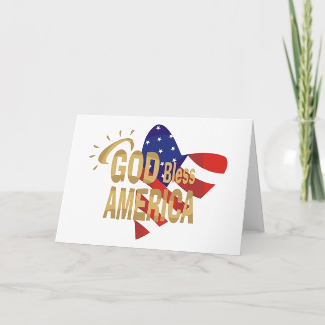 Dios bendice la tarjeta de América (Anverso)