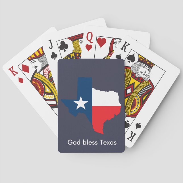 Dios bendice los naipes de Tejas (Reverso)